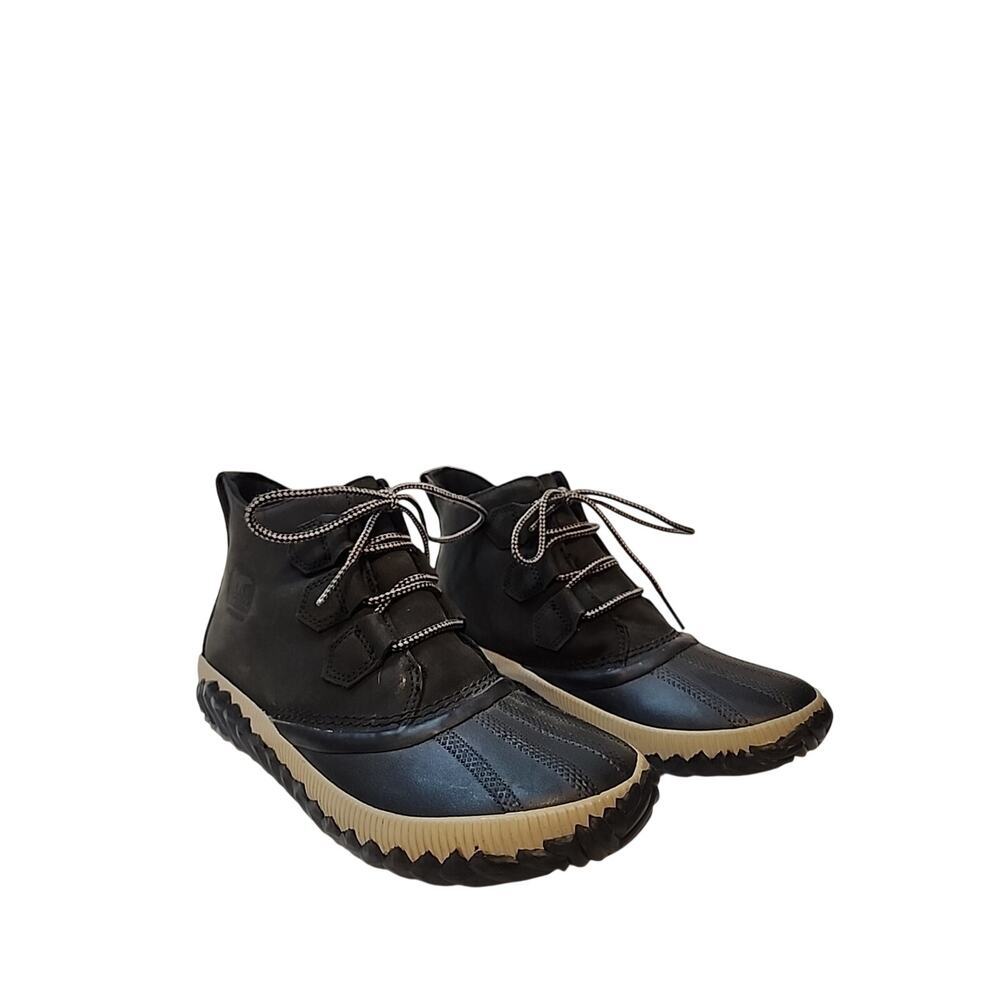 Sorel Out N About Duck Boots Black Waterproof NL3069-010 Women's 8